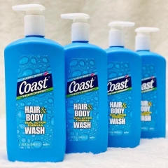 Sữa Tắm Gội cho Nam Coast Hair & Body có vòi của Mỹ 946ml chai lớn