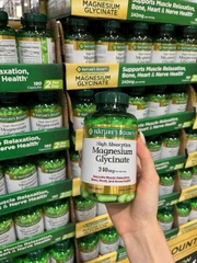 [HÀNG MỸ] Viên Uống Bổ Sung Magie Hấp Thu Cao Nature's Bounty Magnesium Glycinate 240mg (Lọ 180 Viên)