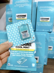 [24 MIẾNG] Miếng Ngậm Thơm Miệng Listerine Cool Mint Pocketpaks