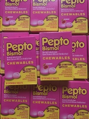 VIÊN NHAI HỖ TRỢ TIÊU HÓA, TRỊ ĐAU DẠ DÀY PEPTO-BISMOL CHEWABLES VỊ ANH ĐÀO (CHERRY) HỘP 30 VIÊN CỦA MỸ