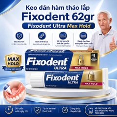 [LẺ 1 TUÝP] Kem Dán Hàm Giả Fixodent Ultra Max Hold 62g - Hàng Mỹ