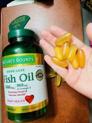 [HÀNG MỸ] Dầu Cá Không Mùi Fish Oil 1400mg 130 VIÊN NATURE 'S BOUNTY