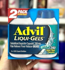 CHÍNH HÃNG MỸ Viên giảm đau sốt Advil Liqui-Gels 200mg 240 Liquid Capsules