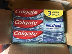 [CHÍNH HÃNG MỸ] Kem Đánh Răng Colgate MaxFresh With Whitening Breath Strips – Combo 3 Tuýp Siêu Tiết Kiệm