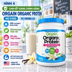 [HÀNG MỸ] Bột Protein Hữu Cơ Thực Vật Orgain Organic Protein Powder (Hộp 920g - 1200g - 1240g)