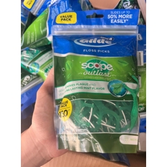TĂM CHỈ NHA KHOA ORAL-B GLIDE + SCOPE OUTLAST FLOSS PICKS GÓI 150 CÂY CỦA MỸ