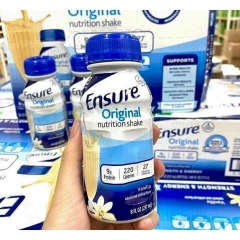 Date 4/25 Sữa Ensure nước hương Vani Ensure Original Vanilla 237ml Thùng 24 chai của Mỹ date 3/25
