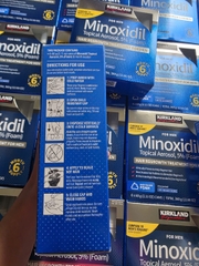 COMBO 1 hộp 6 chai Bọt Mọc Tóc Kirkland Signature Minoxidil 5% Foam Cho Nam Giới