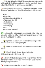 [HÀNG MỸ] 24 viên giảm c ảm cú m Vicks DayQuil NyQuil VapoCool Severe Cold & Flu + Congestion