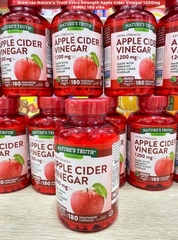 VIÊN GIẤM TÁO HỮU CƠ NATURE'S TRUTH EXTRA STRENGTH APPLE CIDER VINEGAR 1200MG 180 VIÊN CỦA MỸ