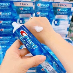 1 tuýp kem đánh răng crest 3d white advanced whitening tuýp 147g crest Mỹ