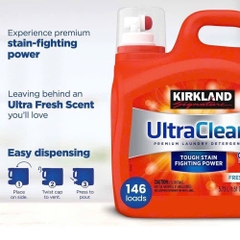 Kirkland Signature UltraClean Premium Laundry Detergent – Nước giặt đậm đặc Fresh Scent 5.73L / 146 lần giặt