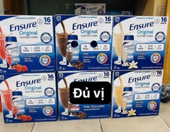 Date 2025 Thùng 16 chai Sữa nước dinh dưỡng Ensure Original hương vị Vanilla và Dâu nhập khẩu từ Mỹ