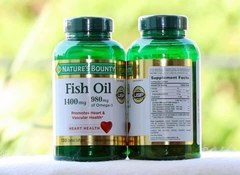 [HÀNG MỸ] Dầu Cá Không Mùi Fish Oil 1400mg 130 VIÊN NATURE 'S BOUNTY