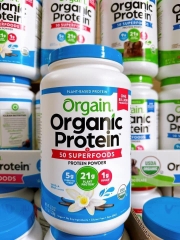 Bột Protein hữu cơ Orgain Organic Protein & Superfoods 1200g hương Vani và hương socola