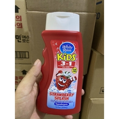 SỮA TẮM GỘI XẢ CHO BÉ WHITE RAIN KIDS 3 IN 1 CHAI 354ML CỦA MỸ (HƯƠNG DÂU & DƯA HẤU)