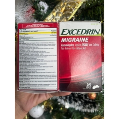 Hộp Excedrin Migraine 200 viên của Mỹ giảm đau đầu