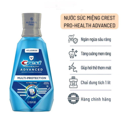 [CHÍNH HÃNG MỸ] Nước Súc Miệng Crest Pro-Health Advantage Multi-Protection (Chai 1L)