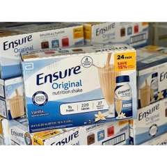 Date 4/25 Sữa Ensure nước hương Vani Ensure Original Vanilla 237ml Thùng 24 chai của Mỹ date 3/25