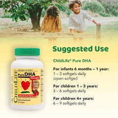 VIÊN NHAI BỔ SUNG DHA TINH KHIẾT CHILDLIFE ESSENTIALS PURE DHA LOẠI 90 VIÊN CỦA MỸ