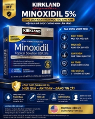 Dung Dịch Kích Thích Mọc Tóc Cho Nam Kirkland Signature Minoxidil 5% (Hộp 6 Chai x 60ml)