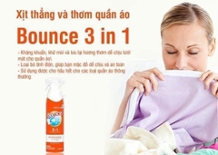 Xịt thẳng và thơm quần áo Bounce 3 in 1 của Mỹ chai 275g