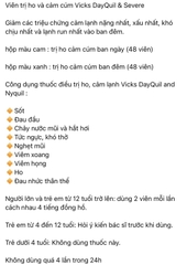 [CHÍNH HÃNG MỸ] Combo Vicks DayQuil & NyQuil Severe Cold & Flu – Hộp 96 Viên
