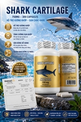 [HÀNG MỸ] Viên Uống Sụn Vi Cá Mập Shark Cartilage 750mg Hỗ Trợ Xương Khớp (Lọ 300 Viên)