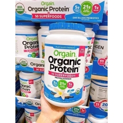 Bột Protein Orgain Organic Protein 50 Superfoods, Hương Vanilla, 1.22kg