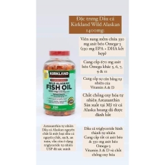 Dầ.u c.á hồi Alaska Kirkland Signature™ Wild Alaskan Fish Oil 1400mg 230 viên. DATE 10/25