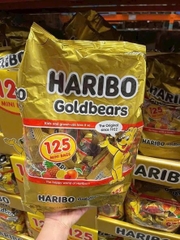 BỊCH LỚN DATE XA HÀNG USA - KẸO DẺO HARIBO GOLDBEARS 125 gói 1.42kg