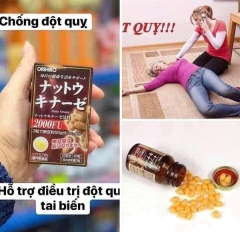VIÊN UỐNG HỖ TRỢ CHỐNG ĐỘT QUỴ TAI BIẾN 2000FU CỦA NHẬT ORIHIRO viên uống giúp tăng cường lưu thông máu lên não (HỘP 60 VIÊN) - Natto Kinase 2000FU