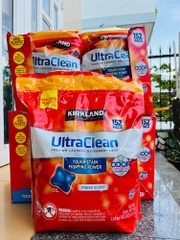 Mẫu mới dạng túi . Viên giặt Kirkland Ultra Clean 152 viên 3.04kg của Mỹ