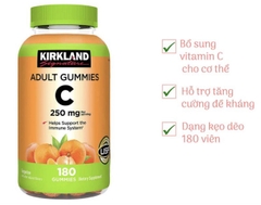[CHÍNH HÃNG MỸ] Kẹo Dẻo Bổ Sung Vitamin C Kirkland Signature Adult Gummies C 250mg