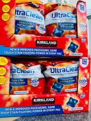 Mẫu mới dạng túi . Viên giặt Kirkland Ultra Clean 152 viên 3.04kg của Mỹ