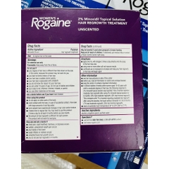 DUNG DỊCH HỖ TRỢ MỌC TÓC CHO NỮ WOMEN'S ROGAINE 2% MINOXIDIL TOPICAL SOLUTION HỘP 3 CHAI (DÙNG 3 THÁNG) CỦA MỸ