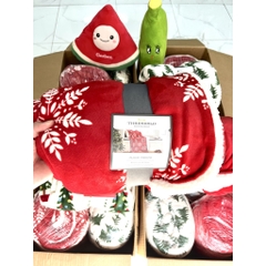 Chăn Mền Mẫu Giáng Sinh Threshold Plush Throw Blanket của Mỹ. 127x152.4 cm