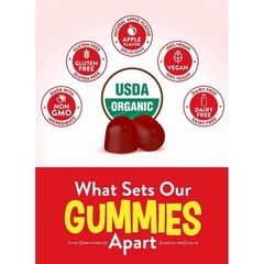 Date 11/2025 Kẹo dẻo giấm táo hữu cơ Nature's Truth Organic Apple Cider Vinegar 120 viên từ MỸ giả m mỡ giả m cân
