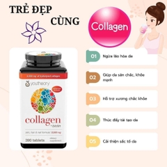 VIÊN UỐNG YOUTHEORY VERISOL COLLAGEN CONCENTRATED EFFECT 345 VIÊN CỦA MỸ – NÂNG TẦM LÀN DA, ĐẨY LÙI LÃO HÓA