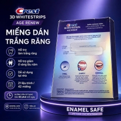 [SIÊU TRẮNG] Miếng dán trắng răng Crest 3D Whitestrips Age Renew (Level 25) - Bản Mỹ 42 miếng