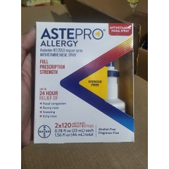 Chai Xịt Mũi Kháng Histamine Trị Dị Ứng Astepro Allergy Full Prescription Strength (Hộp 2 Chai x 120 Lượt Xịt)