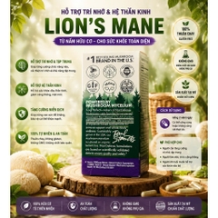 Viên Uống Nấm Đầu Khỉ Hữu Cơ Host Defense Lion's Mane Memory & Nerve Support (60 Viên)