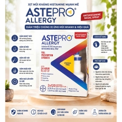 Chai Xịt Mũi Kháng Histamine Trị Dị Ứng Astepro Allergy Full Prescription Strength (Hộp 2 Chai x 120 Lượt Xịt)