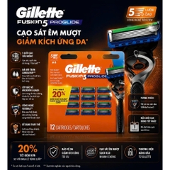 Hộp 12 Đầu Lưỡi Cạo Râu Gillette Fusion 5 Proglide (12 Cartridges)