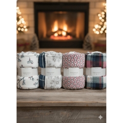 Chăn Throw Threshold –  127 × 152 cm (50 × 60 in) Siêu Mềm Mịn, Ấm Áp – Hàng Mỹ
