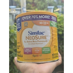 SỮA BỘT SIMILAC NEOSURE CHO BÉ SINH NON NHẸ CÂN TỪ 0-12 THÁNG CỦA MỸ (HỘP 371G & 646G)
