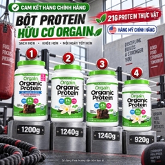 [HÀNG MỸ] Bột Protein Hữu Cơ Thực Vật Orgain Organic Protein Powder (Hộp 920g - 1200g - 1240g)