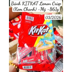 KITKAT LEMON CRISP – BÁNH SOCOLA VỊ CHANH – TÚI LỚN 861G (SNACK SIZE)