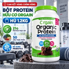 [HÀNG MỸ] Bột Protein Hữu Cơ Thực Vật Orgain Organic Protein Powder (Hộp 920g - 1200g - 1240g)