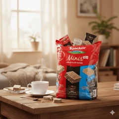 Loacker Minis Mix 800g – Bánh Wafer Mini 3 Vị – Giòn Thơm Ăn Là Ghiền